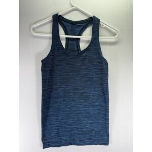 Lululemon Women’s Blue/Black mini stripe Swiftly Tech Racerback (size 4)